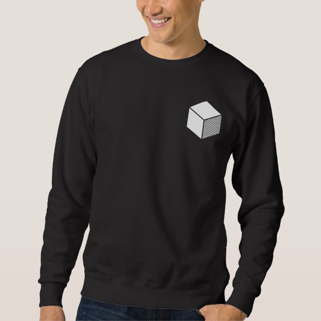 Cube - White on Dark Sweatshirt (Front)