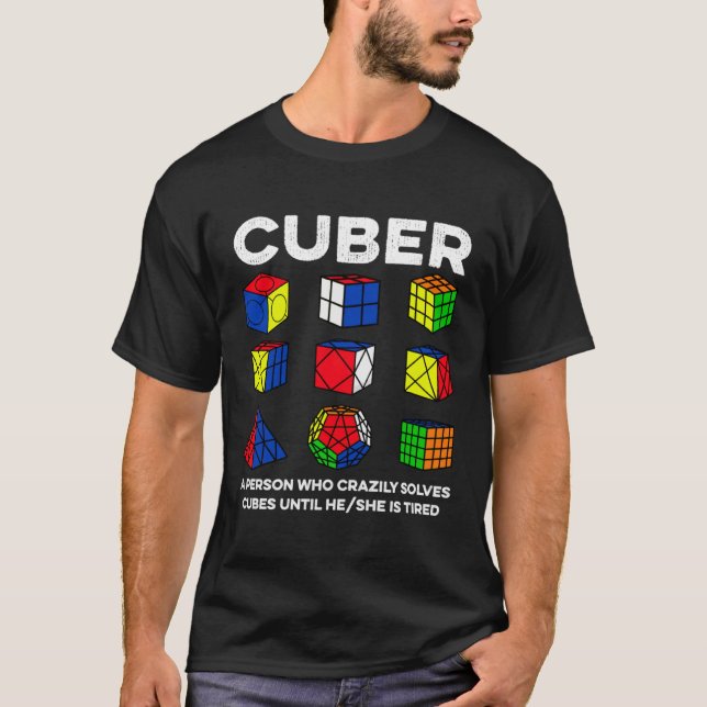 Cuber Definition Speedcubing Speedsolving Cuber T-Shirt (Front)