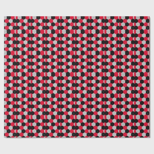 Cubic 3d pattern wrapping paper (Flat)