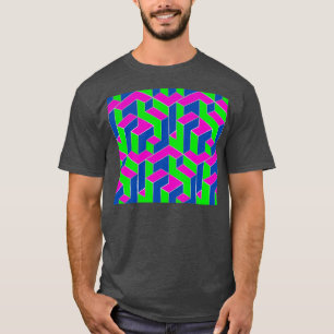 Cubic Pattern Luminous 80s T-Shirt