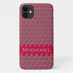 Cubic your name polymer red pattern Case-Mate iPhone case