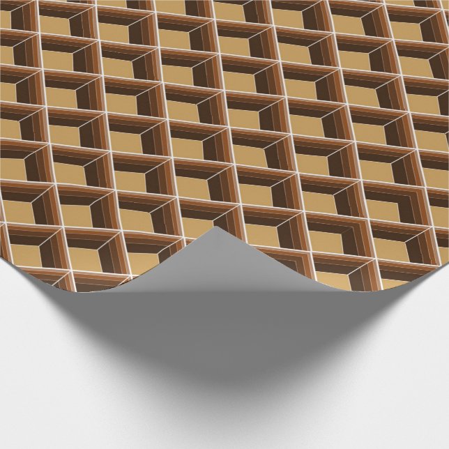 Cubicle Pattern Wrapping Paper (Corner)