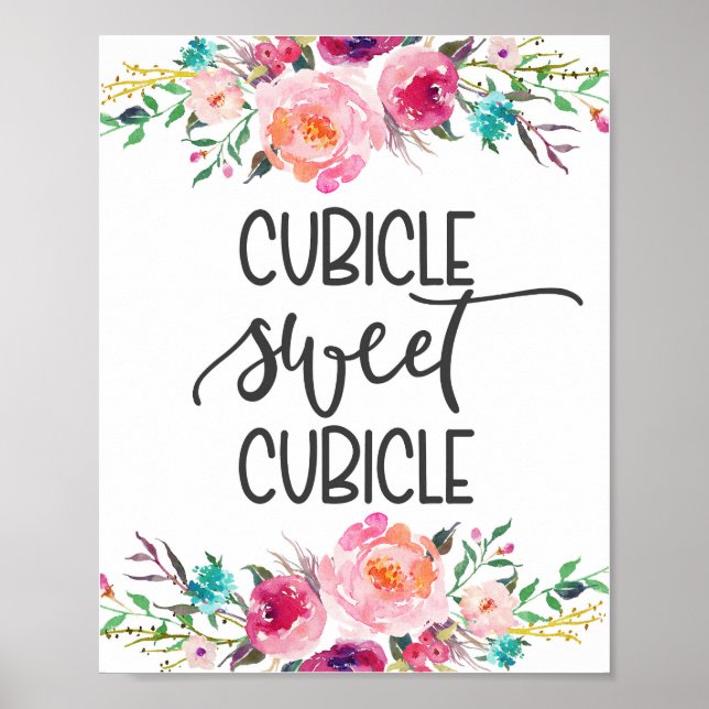Cubicle sweet cubicle, office decor (Front)