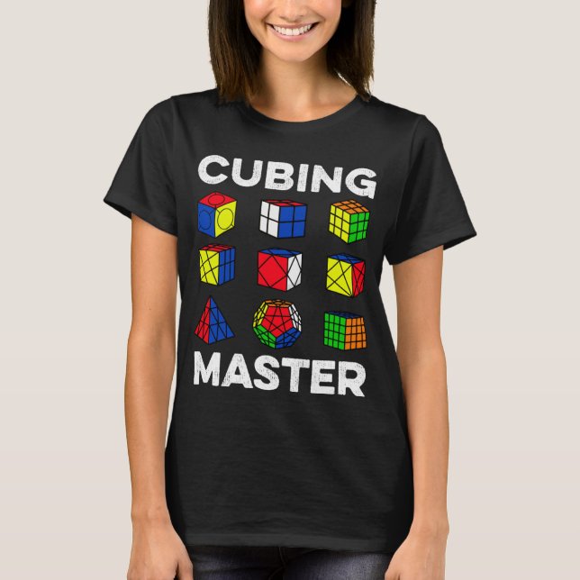 Cubing Master Speedcubing Speedsolving Cuber T-Shirt (Front)