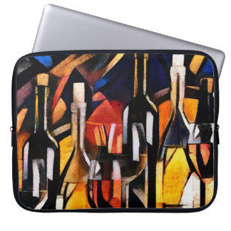 Cubism Wine Themes: Bottles & Grapes Laptop Sleeve