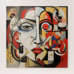 Cubism Woman Abstract Art Jigsaw Puzzle