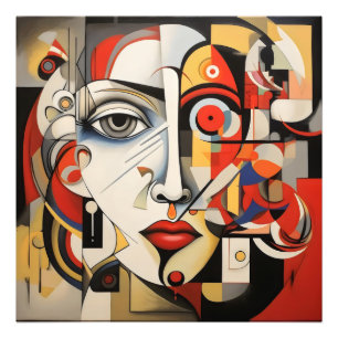Cubism Woman Abstract Art Photo Print