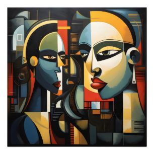 Cubism Women Photo Print