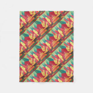 Cubist Abstract of Junk Sails and Ocean Skies Fleece Blanket