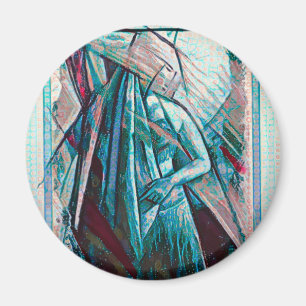 Cubist Art Deco Belly Dancer Magnet