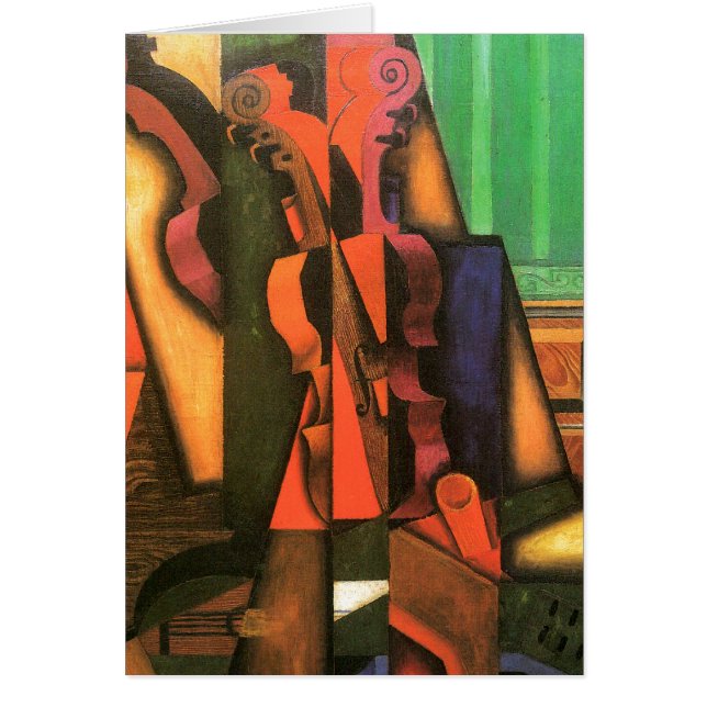 Cubist art Violin and Guitar painting by Juan Gris (Front)