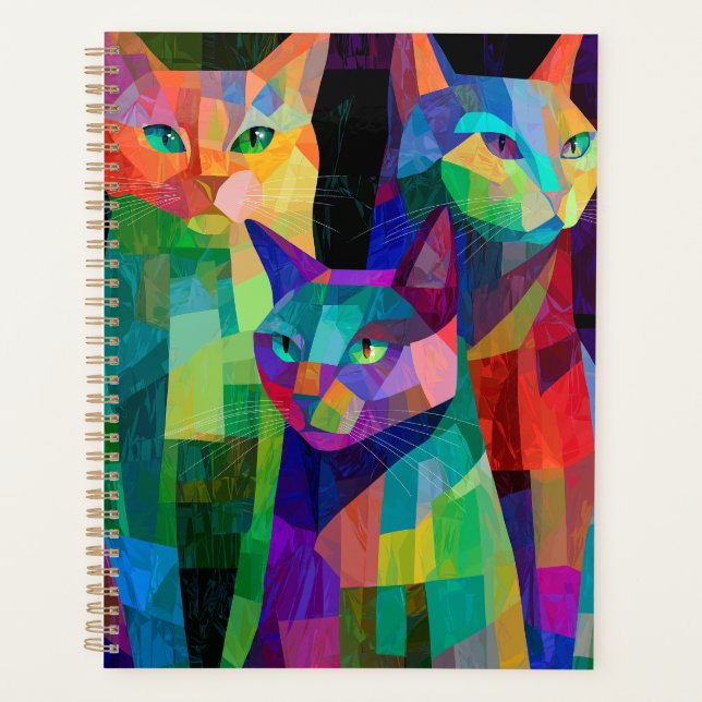 Cubist Cat Sentinels Planner (Front)