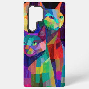 Cubist Cat Sentinels Samsung Galaxy Case