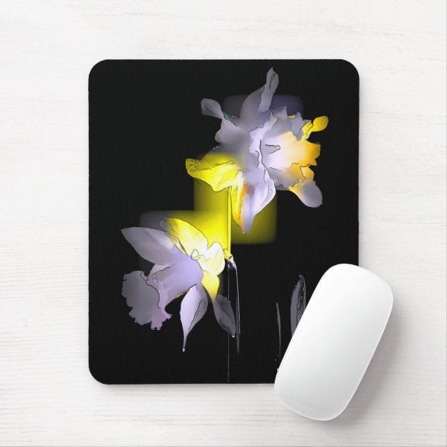 Cubist Daffodils Mouse Pad (With Mouse)