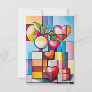 Cubist-Inspired Love Card