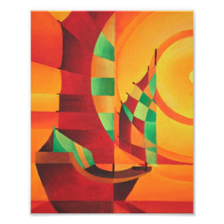 Cubist Junks On The Red Sea Photo Print
