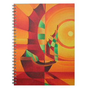 Cubist Junks On The Red Sea Spiral Notebook