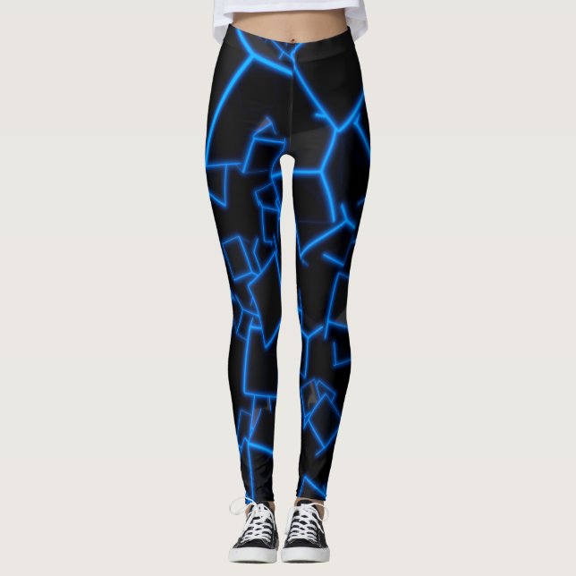 Cubs Abstract Background Leggings (Front)