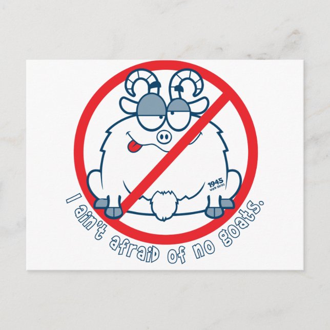 cubs chicago goat shirt postcard (Front)