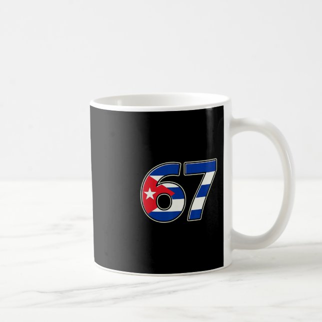 Cuby Flag Number 67 Birthday Year  Coffee Mug (Right)
