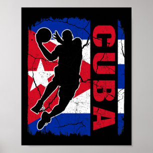 Cubyn Bysketbyll Player Cuby Flag Bysketbyll Fans  Poster