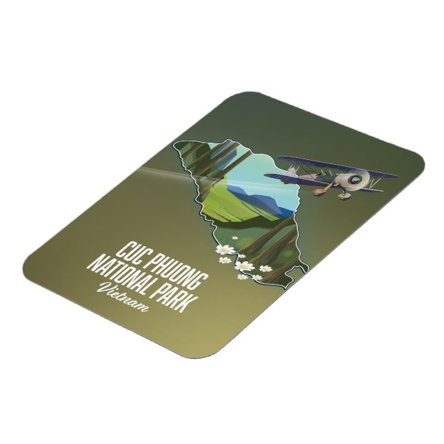 Cuc Phuong National Park Vietnam map Magnet (Left Side)