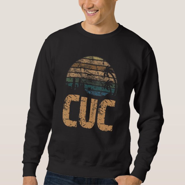CUC Vintage Sunset Distressed Sweatshirt (Front)