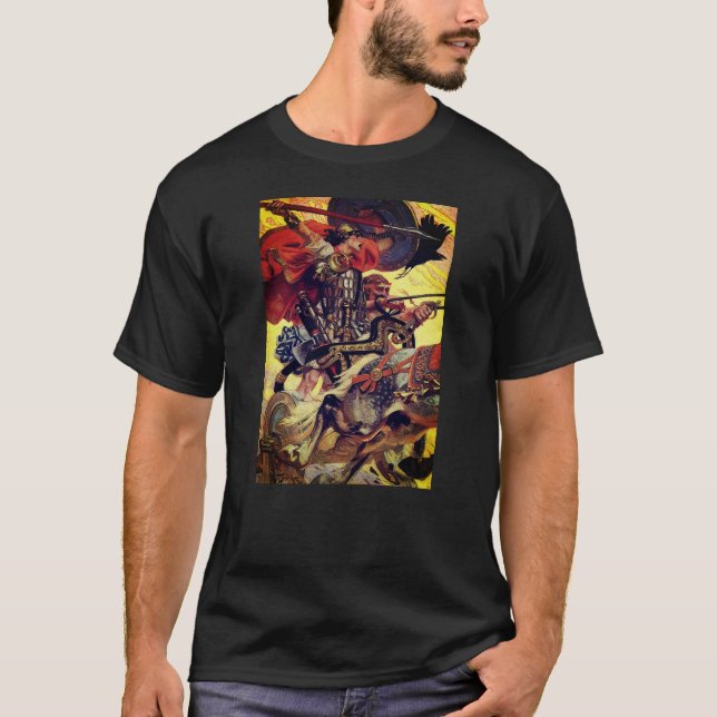 Cuchulain in Battle T-Shirt (Front)