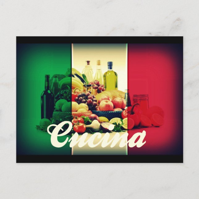 Cucina Italian Flag Postcard (Front)
