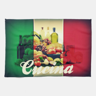 Cucina Italian Flag Tea Towel