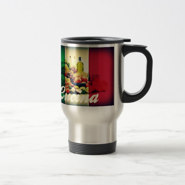 Cucina Italian Flag Travel Mug (Right)