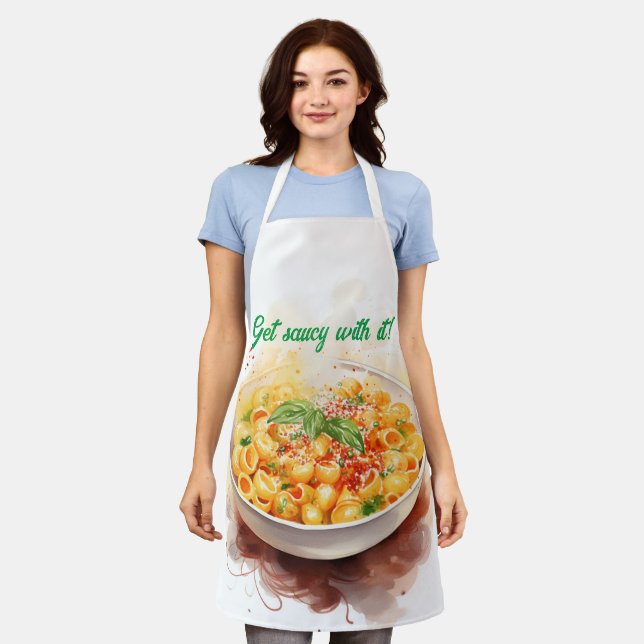 Cucina Italiana: Artistic Italian Apron (Worn)