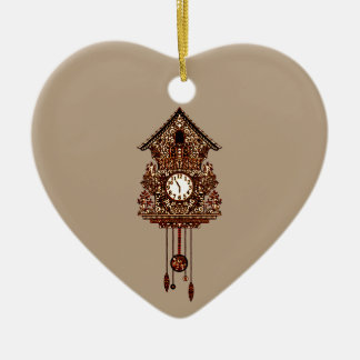 Cuckoo Clock 2 Ceramic Tree Decoration