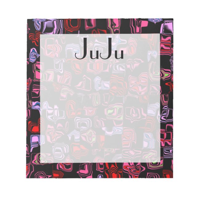 Cuckoo Marbled Abstract Notepad (Front)