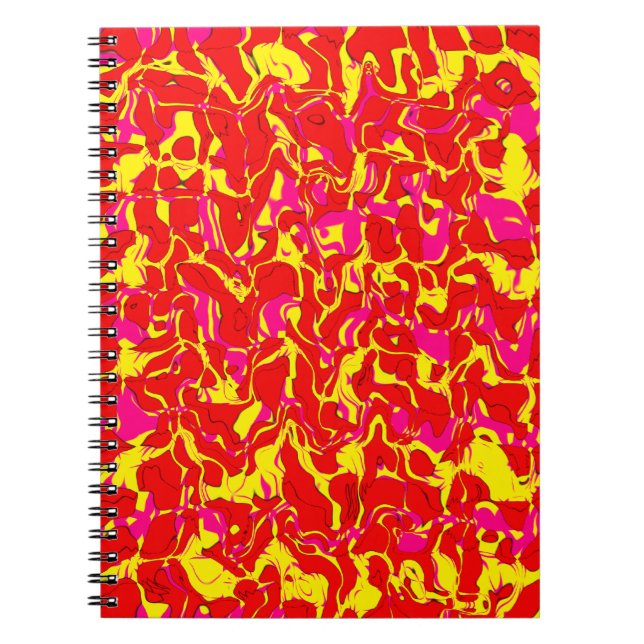 Cuckoo Marbled Abstract Spiral Notebook (Front)