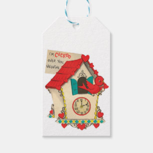 Cuckoo Over You Vintage Valentine Tags