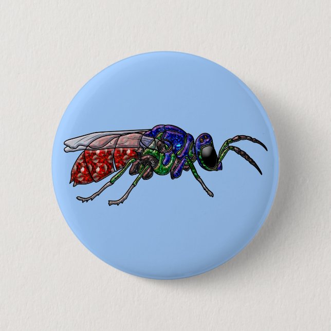 Cuckoo Wasp 6 Cm Round Badge (Front)