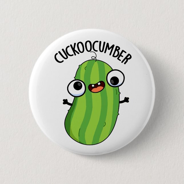 Cuckoocumber Funny Veggie Cucumber Pun  6 Cm Round Badge (Front)