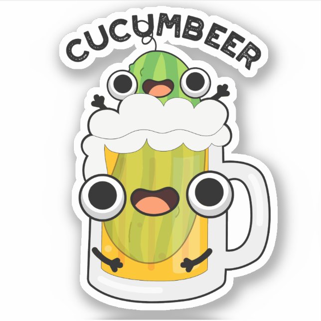Cucum-beer Funny Beer Pun  (Front)