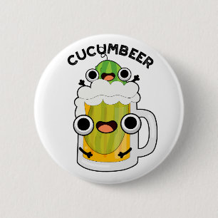 Cucum-beer Funny Beer Pun 6 Cm Round Badge