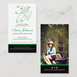 Cucumber beauty health company photo business card