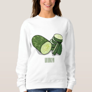 Cucumber cartoon illustration  sweatshirt