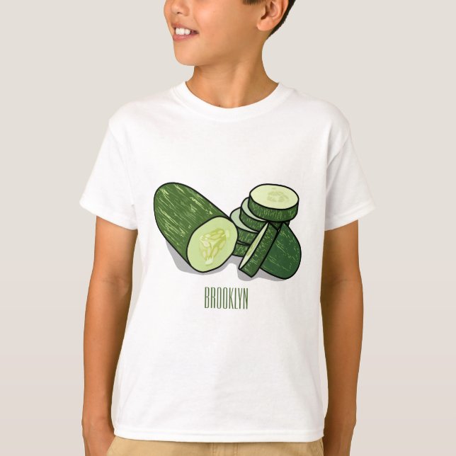 Cucumber cartoon illustration  T-Shirt (Front)