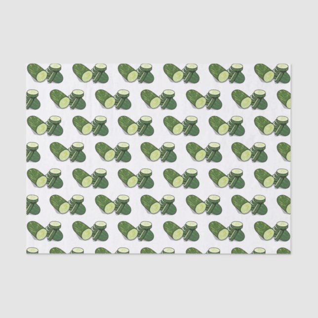 Cucumber cartoon illustration  tissue paper (Front)