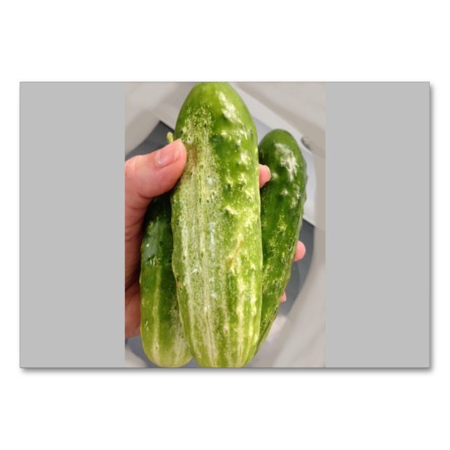 Cucumber, food reading flashcards for adults table number (Front)