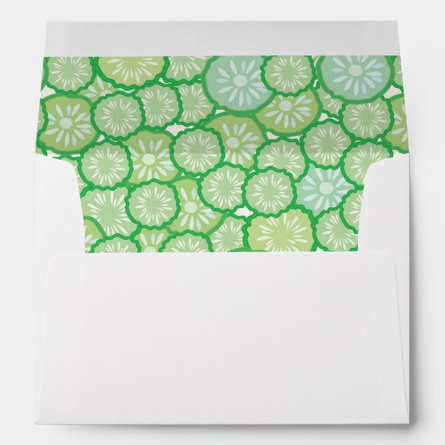 Cucumber funny pattern envelope (Back (Bottom))