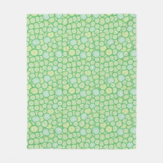Cucumber funny pattern fleece blanket (Front)