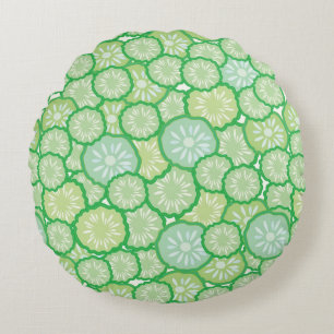 Cucumber funny pattern round cushion