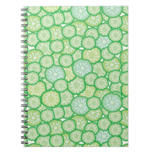 Cucumber funny pattern spiral notebook