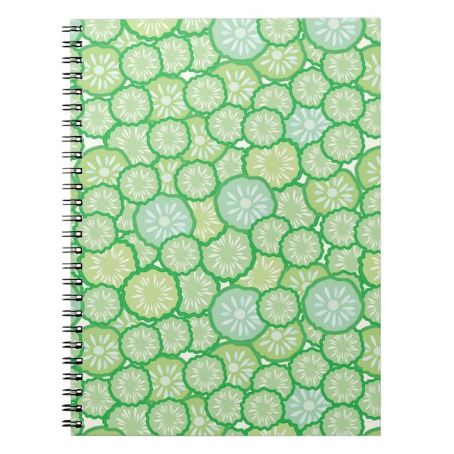 Cucumber funny pattern spiral notebook (Front)